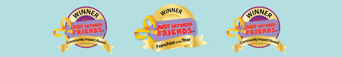 JBF Gainesville Winner Franchise of the Year, and two Winner Community Impact Award seals.